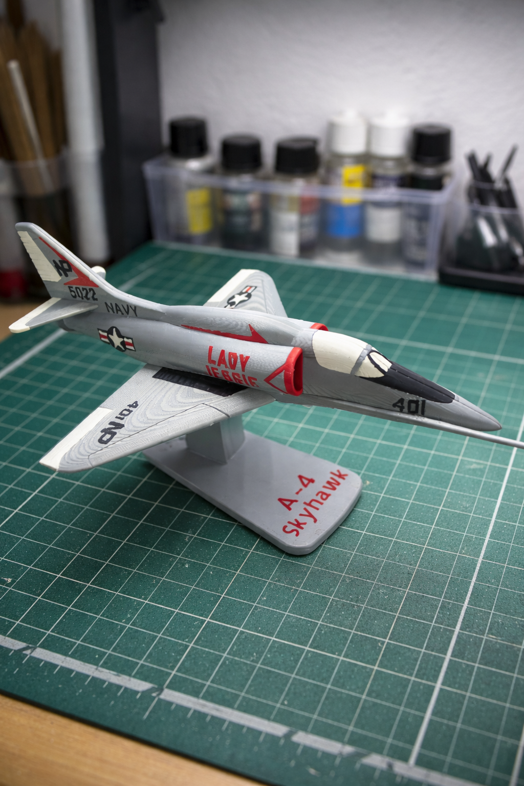 A-4 Skyhawk Loose Piece Display Model – 3D Printed Navy Jet Aircraft Decor