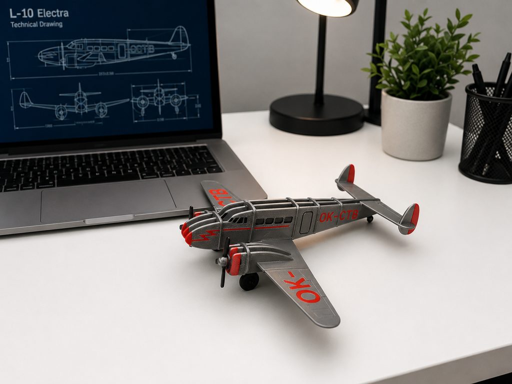 3D Printed Lockheed L-10 Electra Model Kit – Classic Vintage Airliner Build Kit