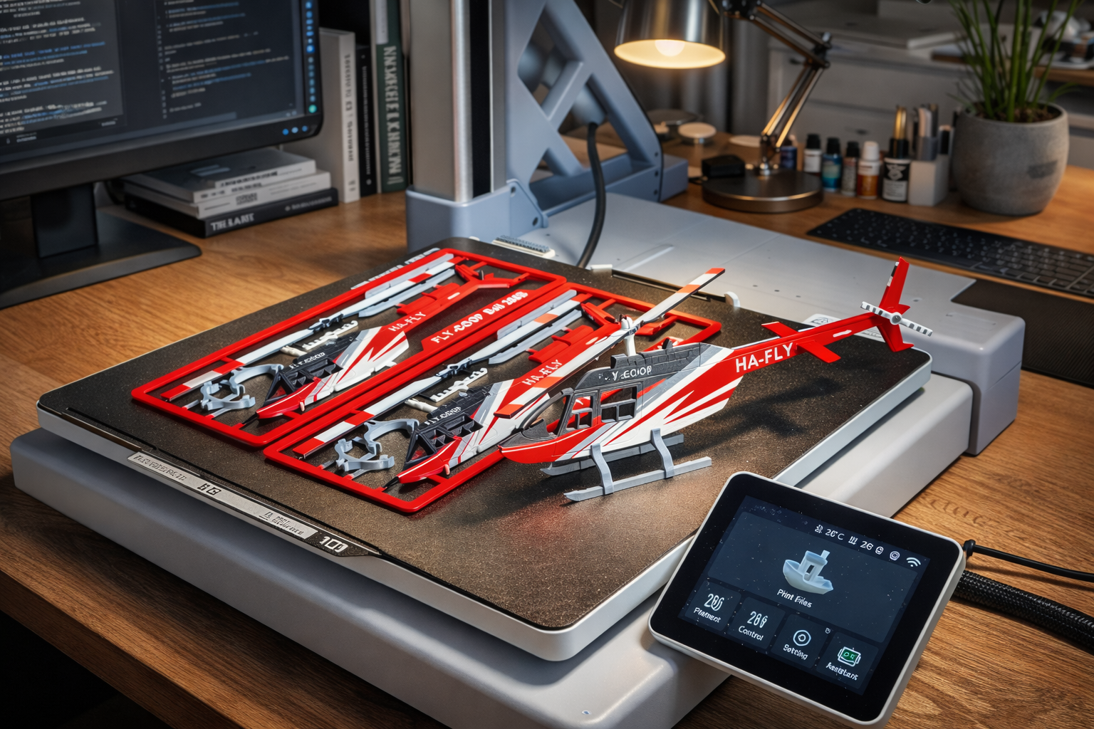 Bell 206B JetRanger 3D Printed Helicopter Model Kit
