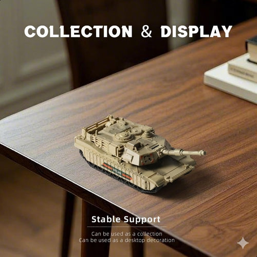 1/72 Scale M1A2 Military Tank Quick Build Model Kit – 9 Piece Main Battle Tank Build