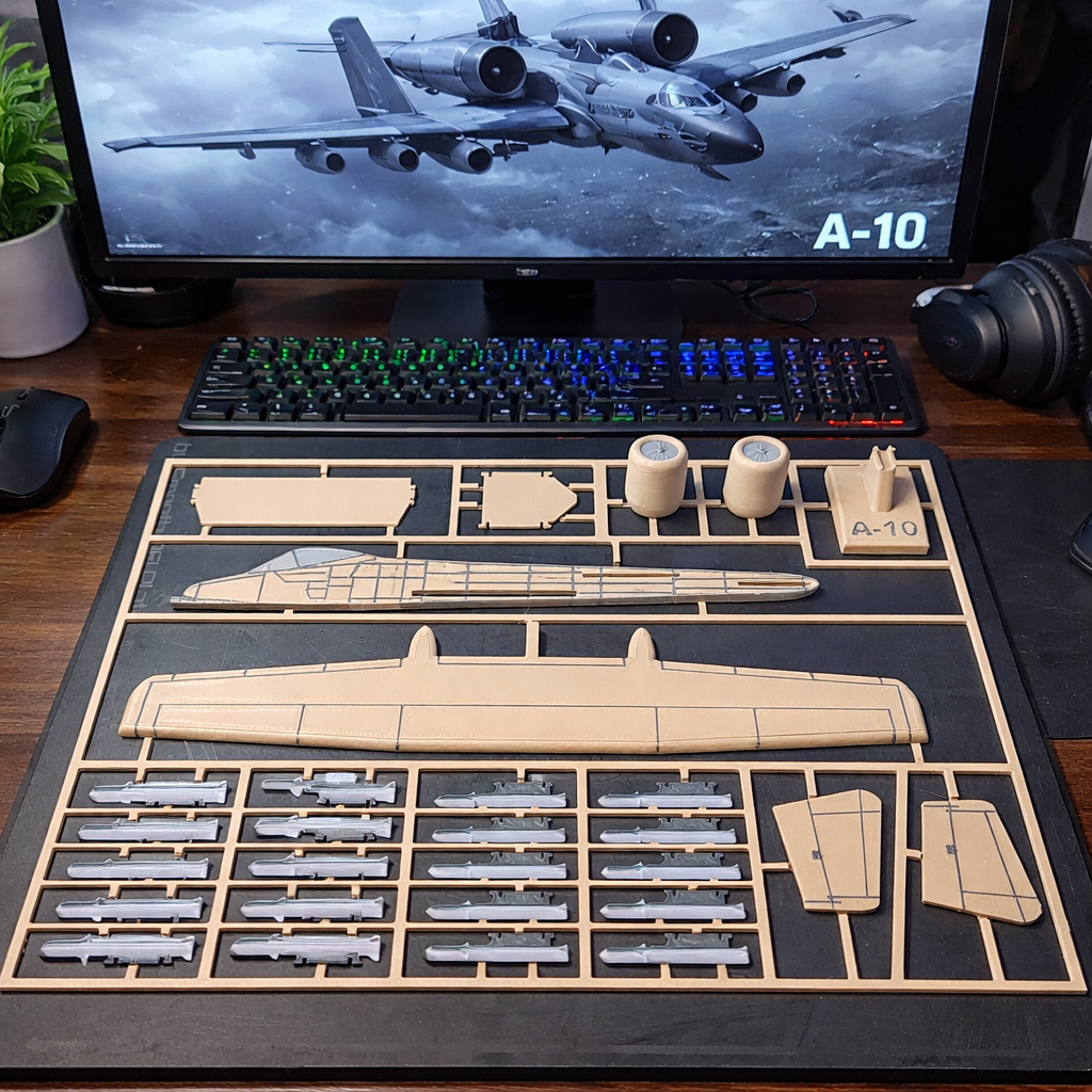 A-10 Warthog Model Kit Card – 3D Printed Aircraft Build Kit