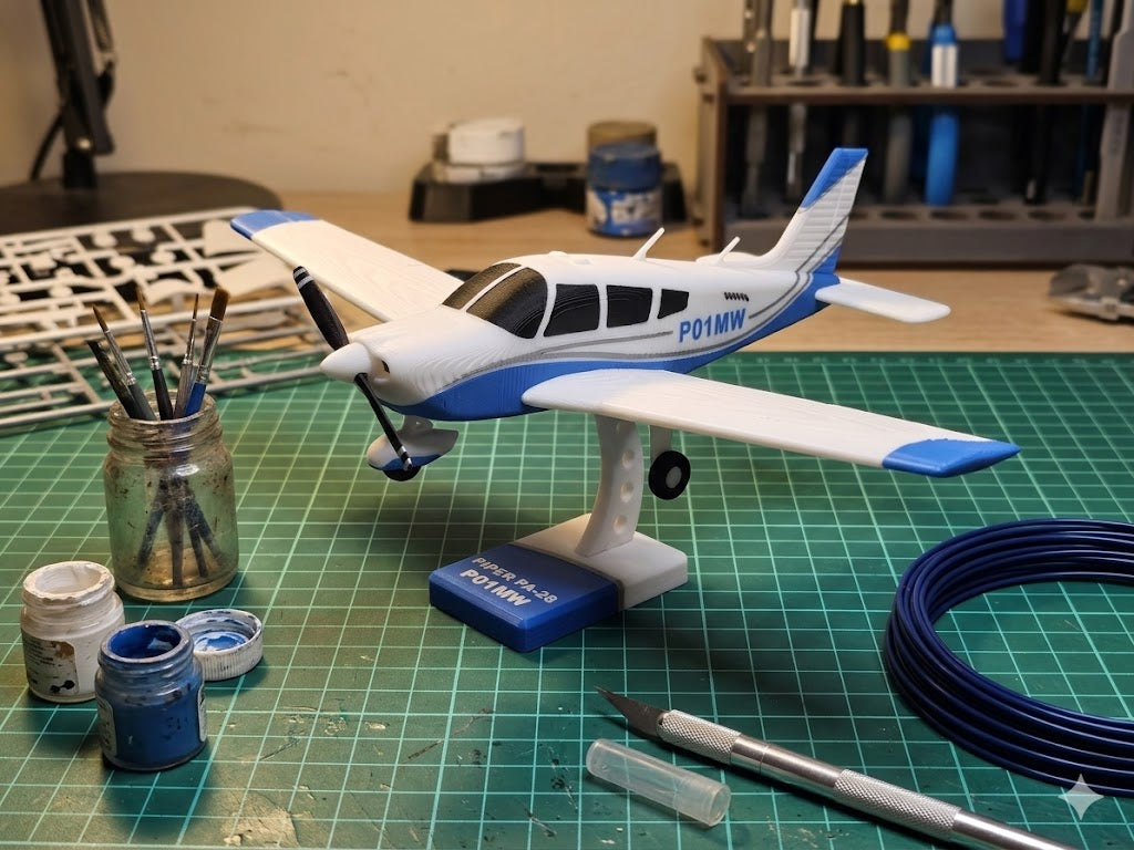Piper PA-28 Warrior II 3D Printed Model Kit