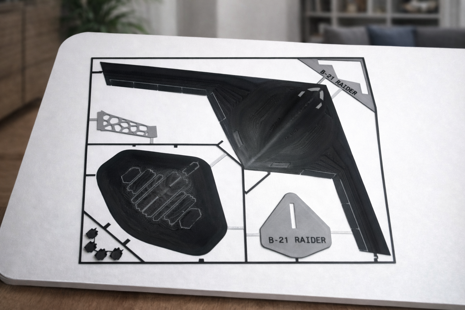 B-21 Raider 3D Printed Aircraft Model Kit – Stealth Bomber Edition