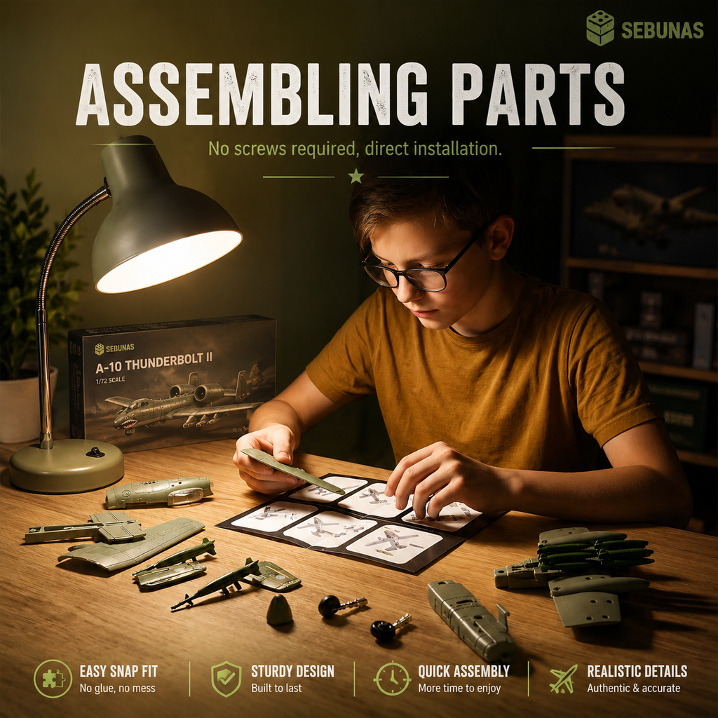 1:72 Scale A-10 Thunderbolt II Warthog Model Kit – 26 Piece Aircraft Build