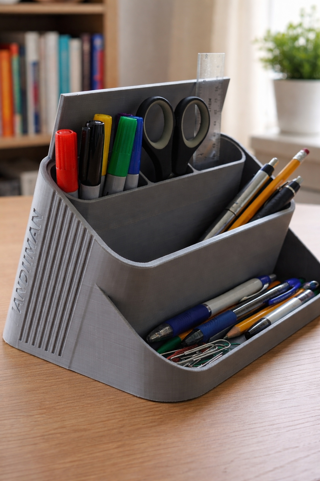 3D Printed Desk Organizer | Office Supply Holder | Pen Pencil and Stationery Storage Tray