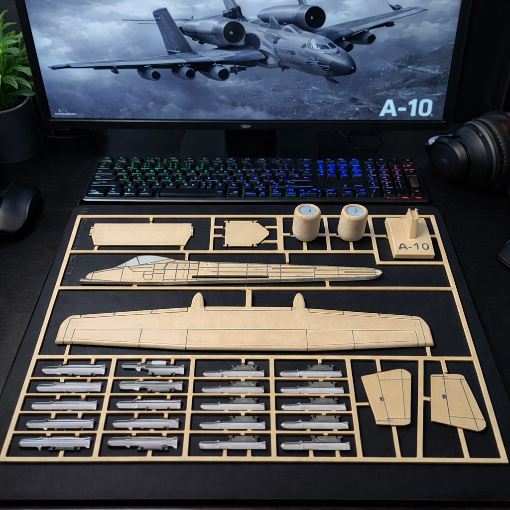 A-10 Warthog Model Kit Card – 3D Printed Aircraft Build Kit