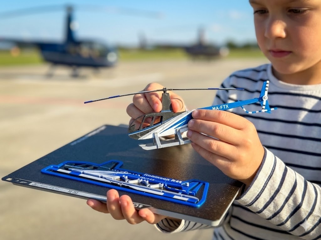 Robinson R44 3D Printed Helicopter Model Kit