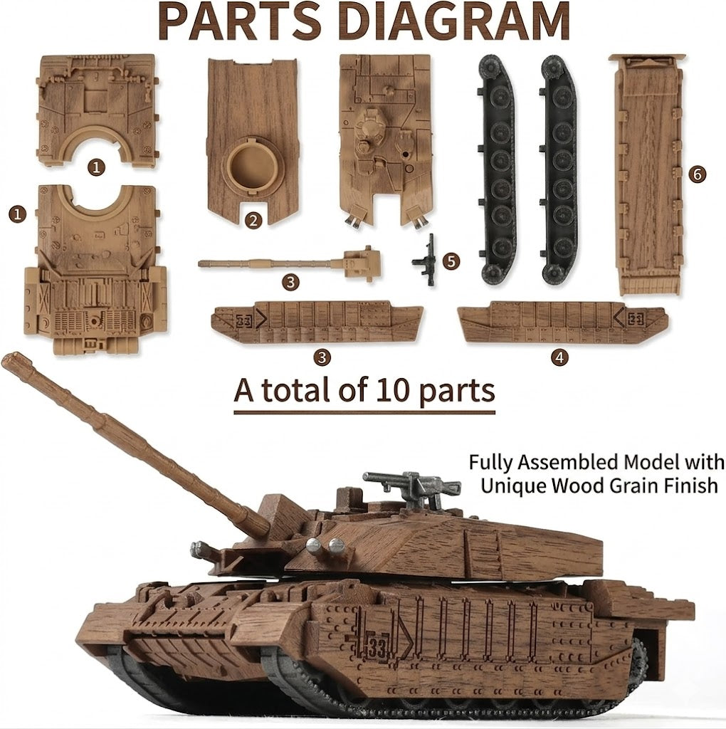 1/72 Scale Challenger 2 Military Tank Quick Build Model – 10 Piece Battle Tank Build