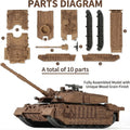1/72 Scale Challenger 2 Military Tank Quick Build Model – 10 Piece Battle Tank Build