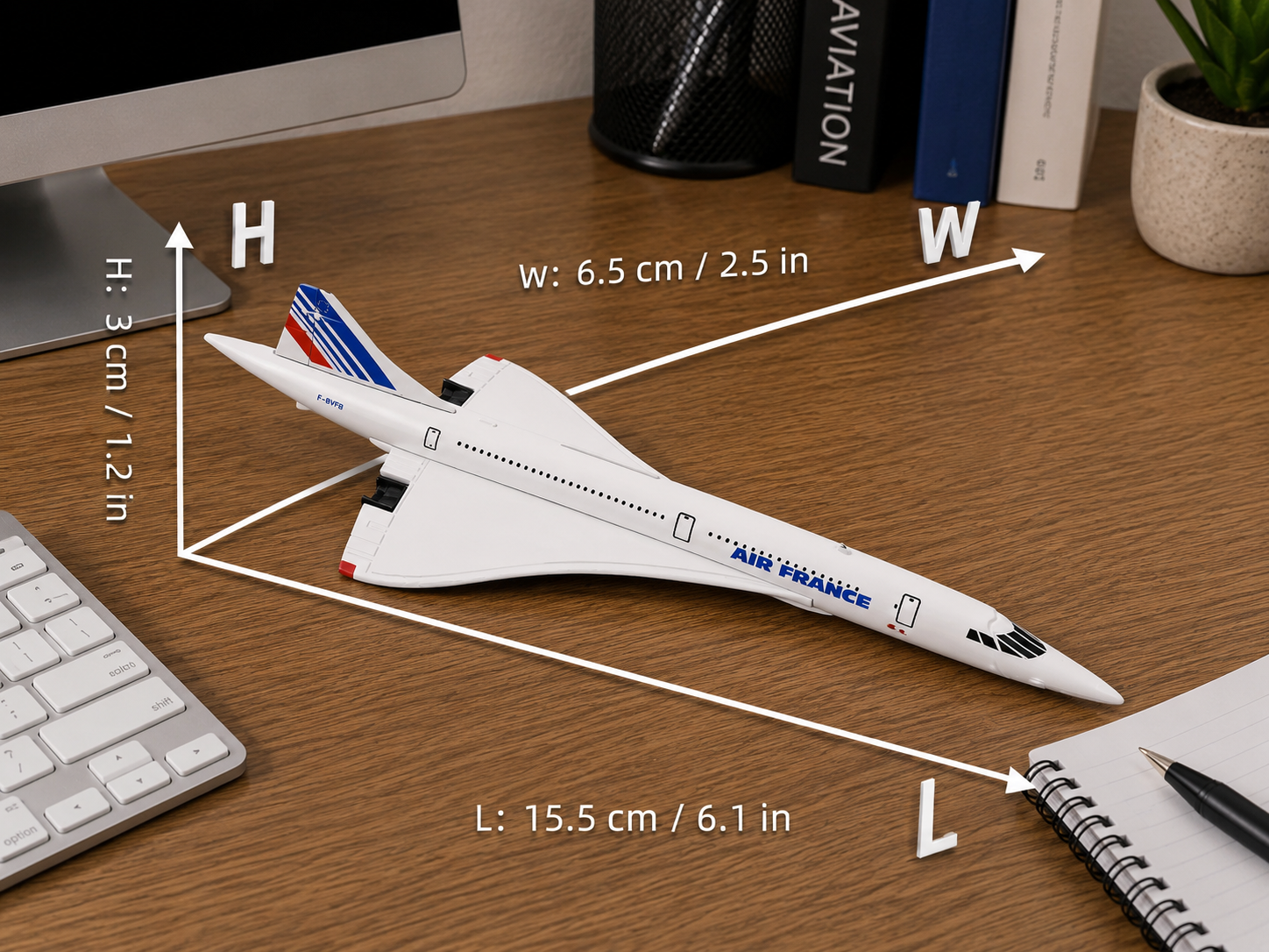 Air France Concorde Die-Cast Aircraft Model – 1/400 Scale Supersonic Display Plane