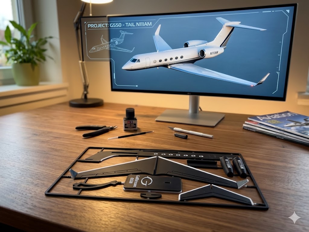 Gulfstream G550 3D Printed Model Kit