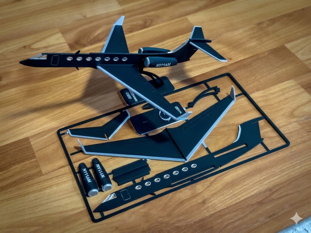 Gulfstream G550 3D Printed Model Kit