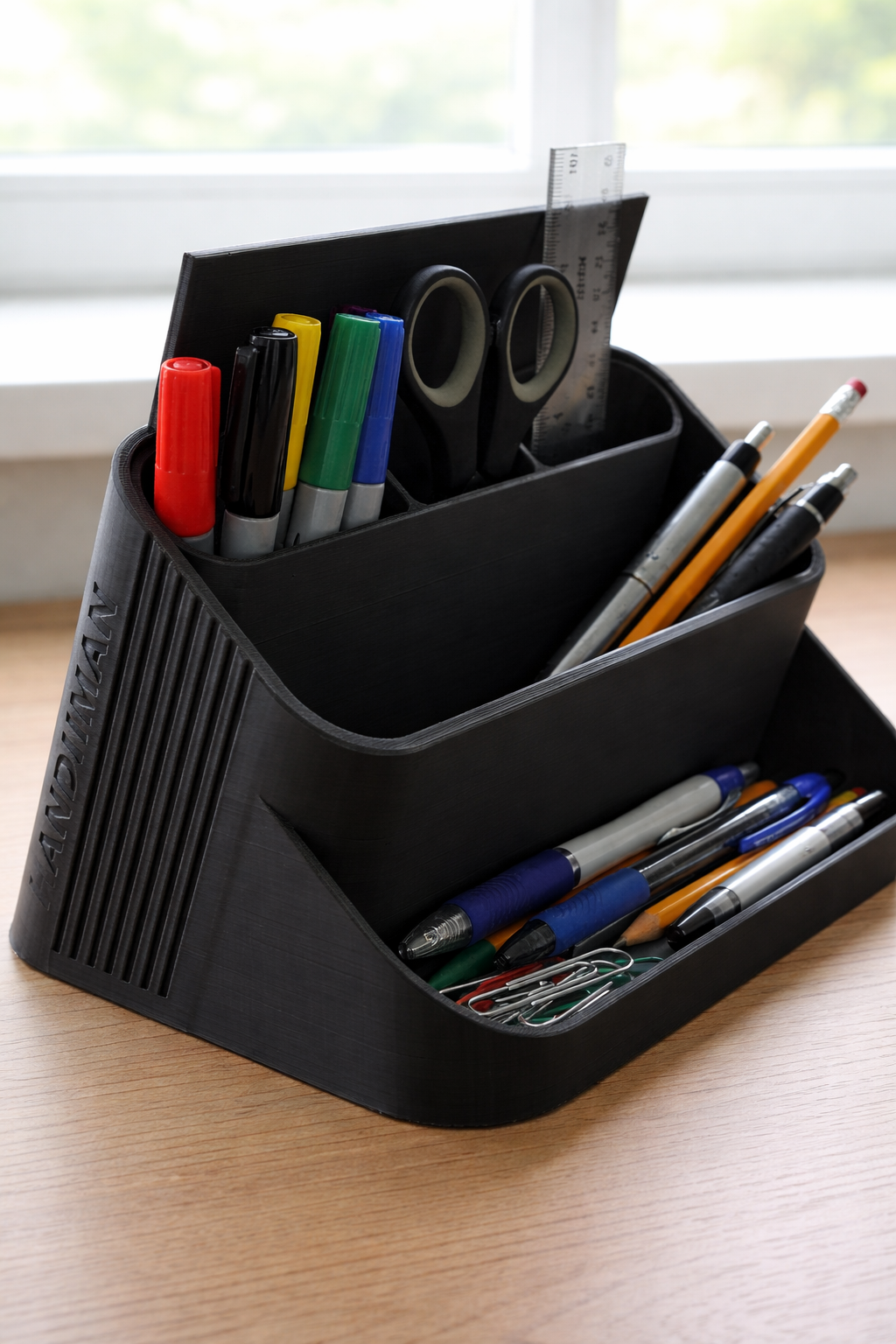3D Printed Desk Organizer | Office Supply Holder | Pen Pencil and Stationery Storage Tray
