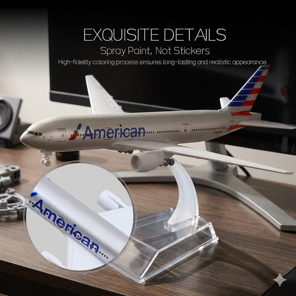 American Airlines Boeing 777 Die-Cast Aircraft Model – 1:400 Scale Display Plane
