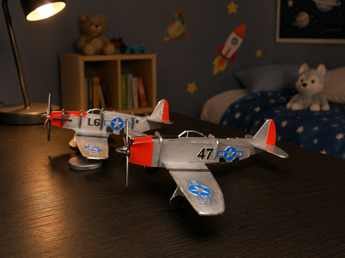 3D Printed P-47 Thunderbolt Model Kit – WWII Fighter Aircraft Build Kit
