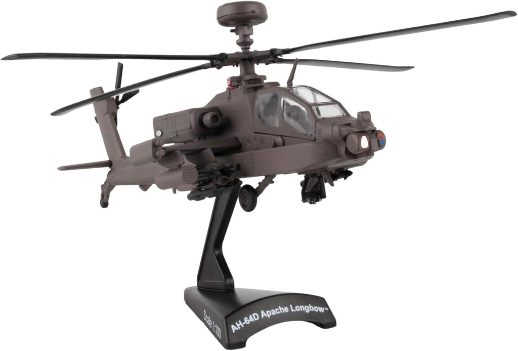 AH-64 Apache Longbow Helicopter Display Model – 1:100 Scale Inspired Military Aircraft