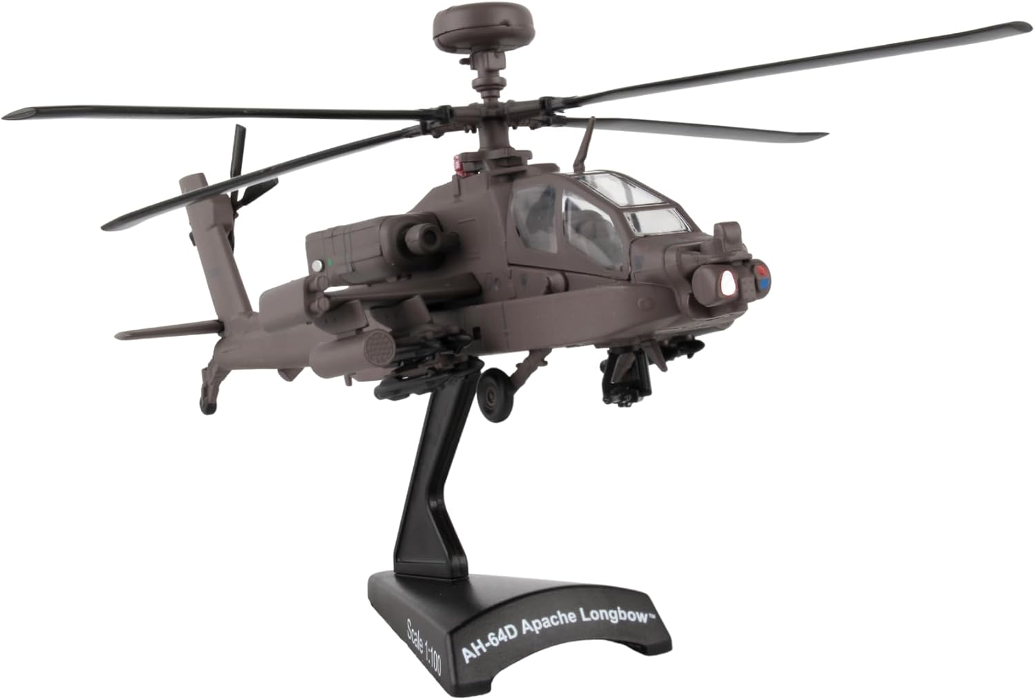 AH-64 Apache Longbow Helicopter Display Model – 1:100 Scale Inspired Military Aircraft