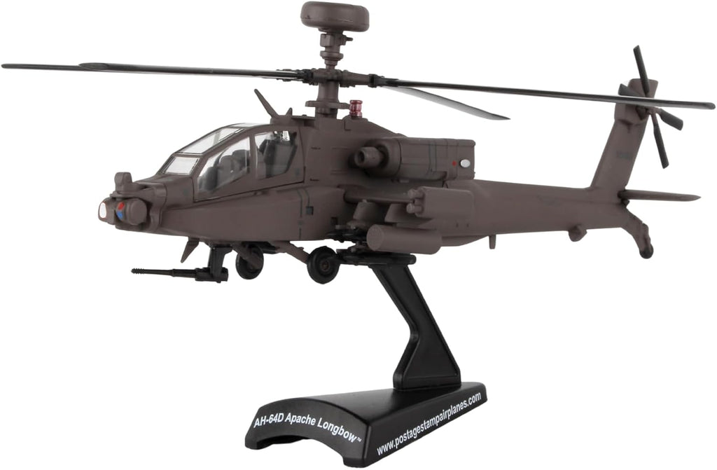 AH-64 Apache Longbow Helicopter Display Model – 1:100 Scale Inspired Military Aircraft