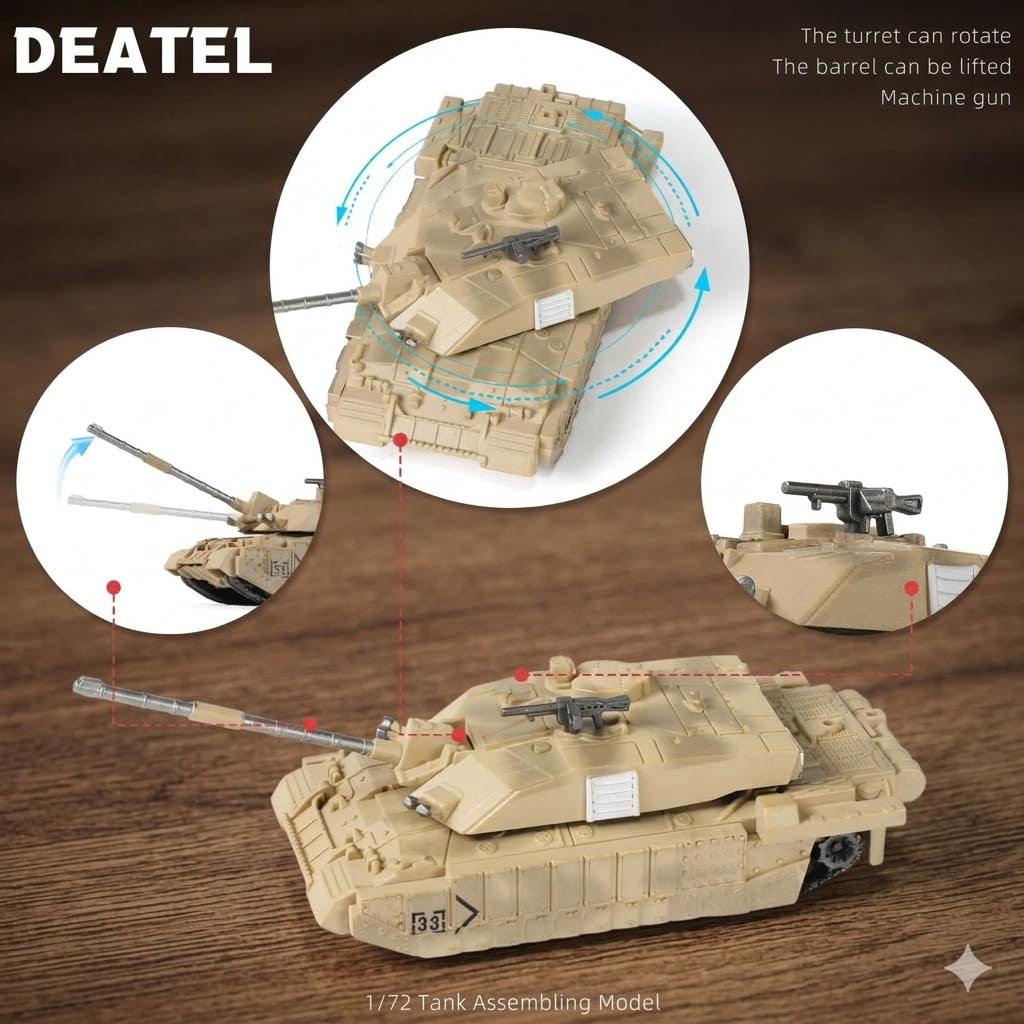 1/72 Scale Challenger 2 Military Tank Quick Build Model – 10 Piece Battle Tank Build