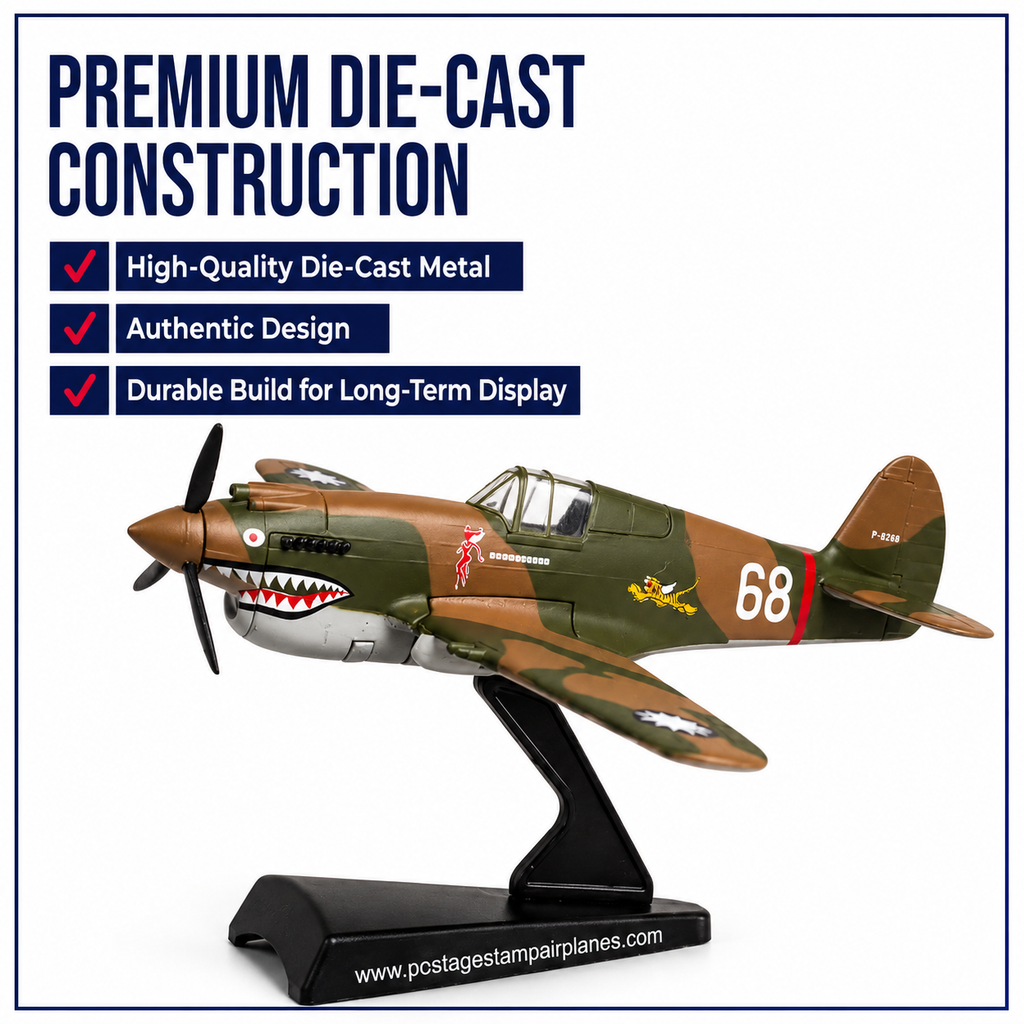 P-40 Warhawk “Hell’s Angels” 3D Printed Model Kit – 1:90 Scale
