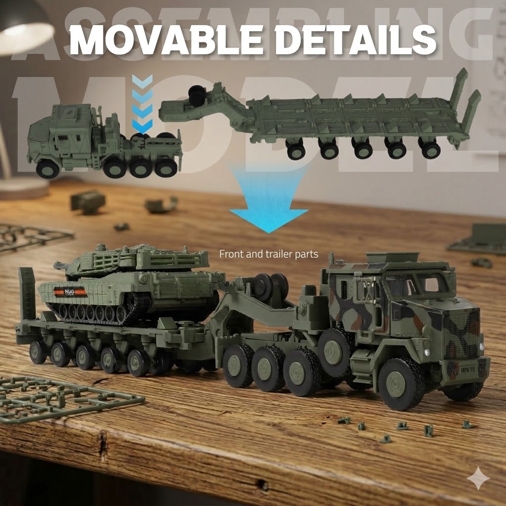 1/72 Scale M1070 Military Truck Quick Build Model – Armored Vehicle Transport Build