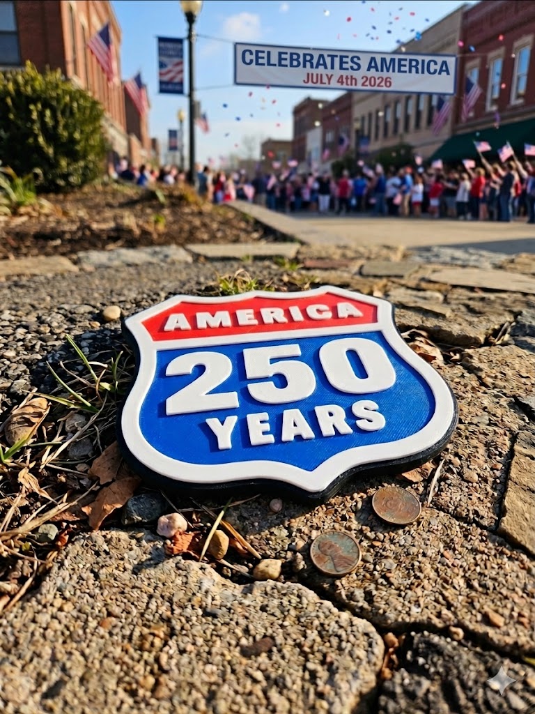 America 250 Years Sign – Patriotic USA Decor