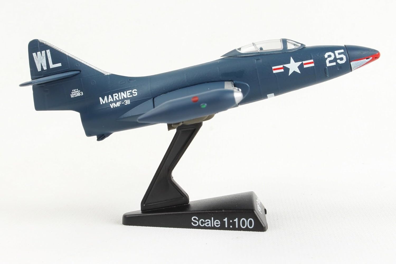 F9F Panther Jet Display Model – 1:100 Scale Korean War Navy Fighter Aircraft
