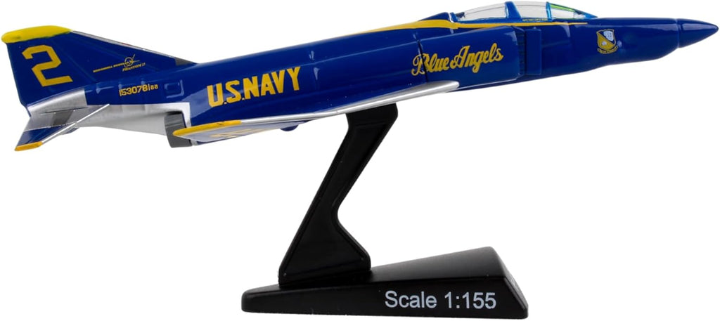 F-4 Phantom II Blue Angels Jet Display Model – 1:155 Scale Inspired Navy Aircraft