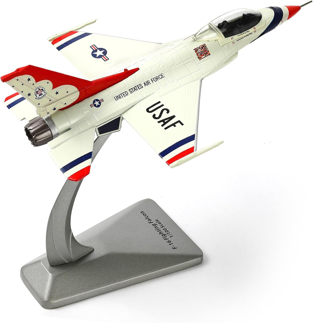 F-16C Fighting Falcon Thunderbird Display Model – 1:100 Scale USAF Fighter Jet