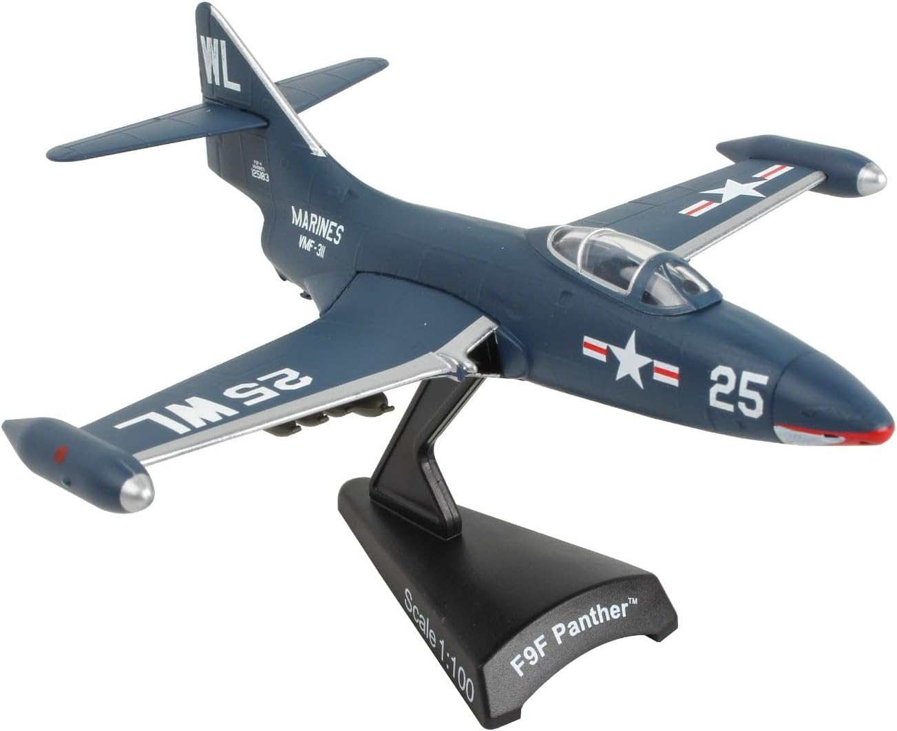 F9F Panther Jet Display Model – 1:100 Scale Korean War Navy Fighter Aircraft