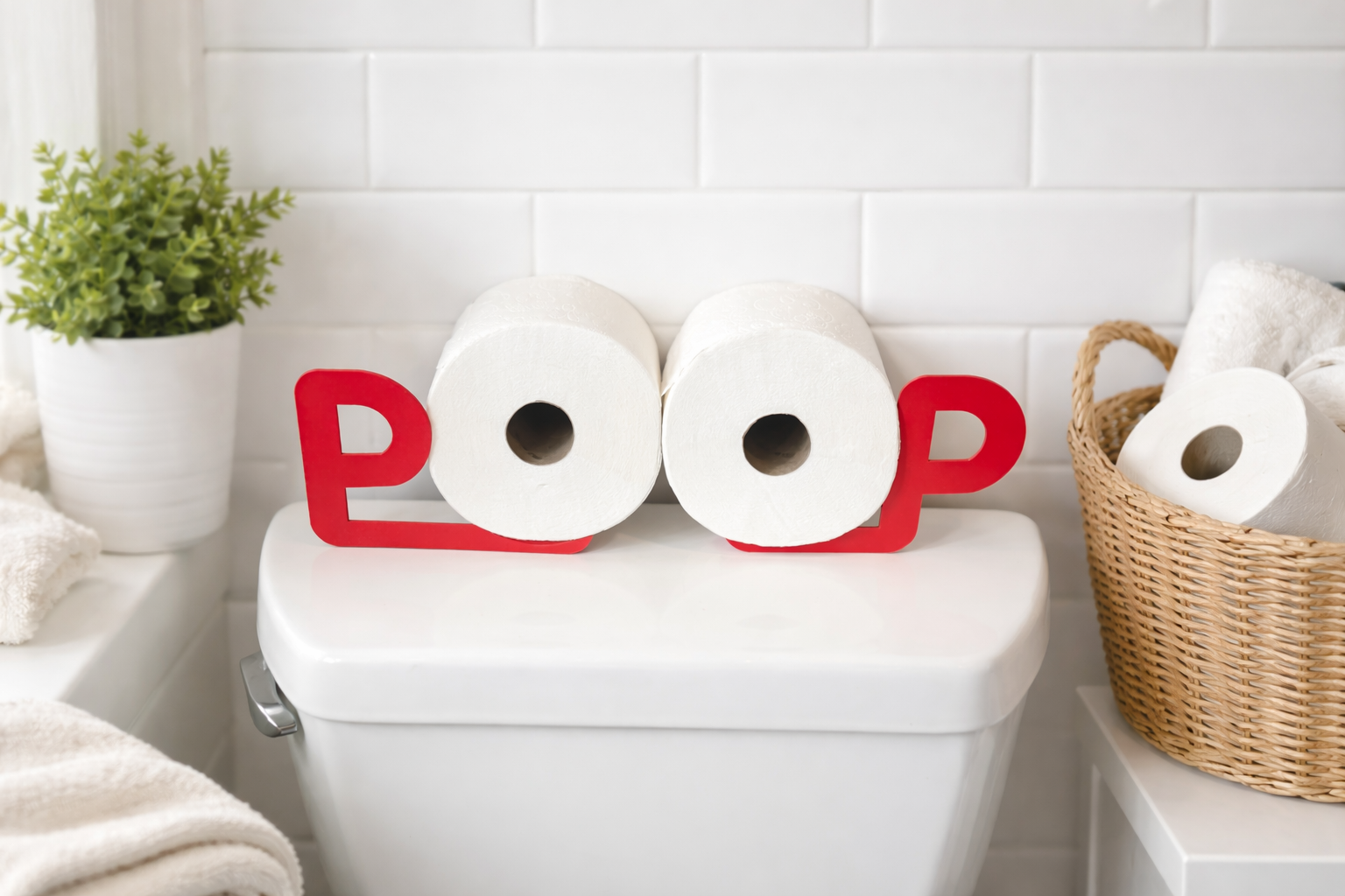 3D Printed Funny Poop Toilet Paper Holder