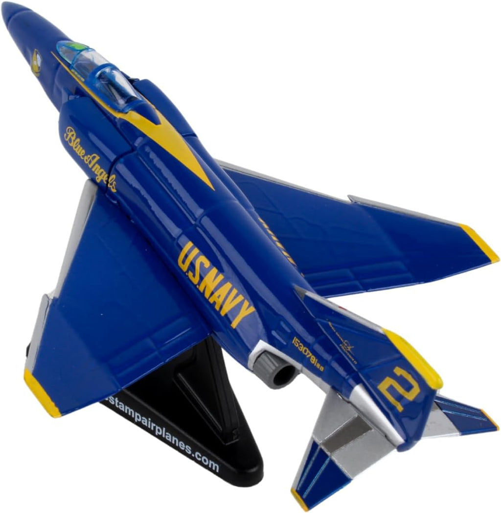 F-4 Phantom II Blue Angels Jet Display Model – 1:155 Scale Inspired Navy Aircraft