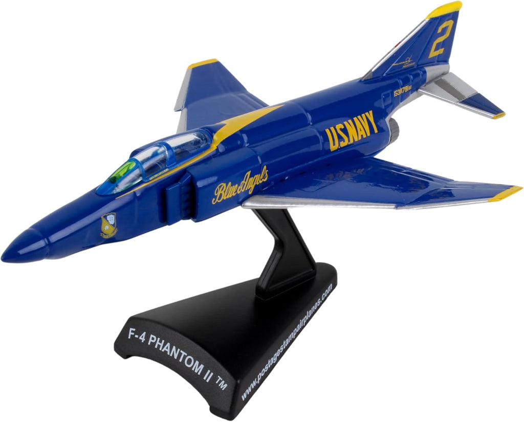 F-4 Phantom II Blue Angels Jet Display Model – 1:155 Scale Inspired Navy Aircraft