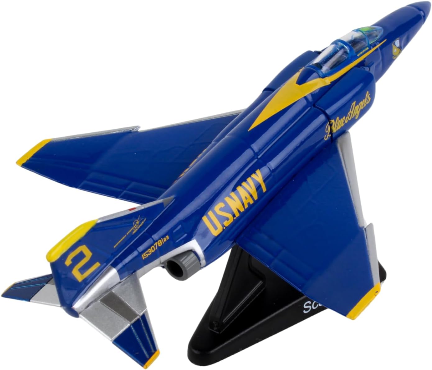 F-4 Phantom II Blue Angels Jet Display Model – 1:155 Scale Inspired Navy Aircraft