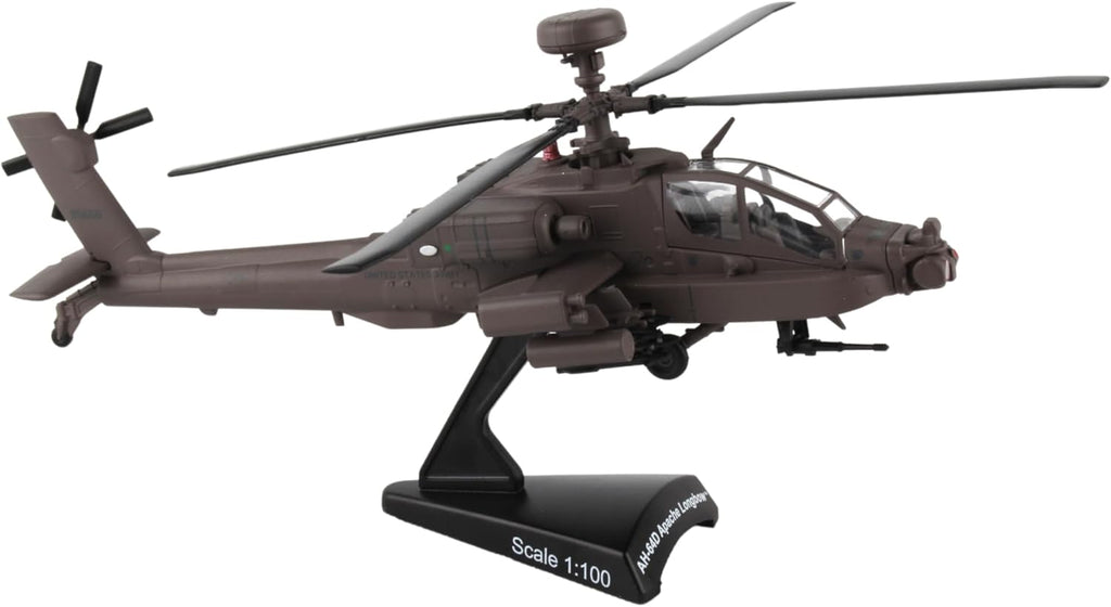 AH-64 Apache Longbow Helicopter Display Model – 1:100 Scale Inspired Military Aircraft