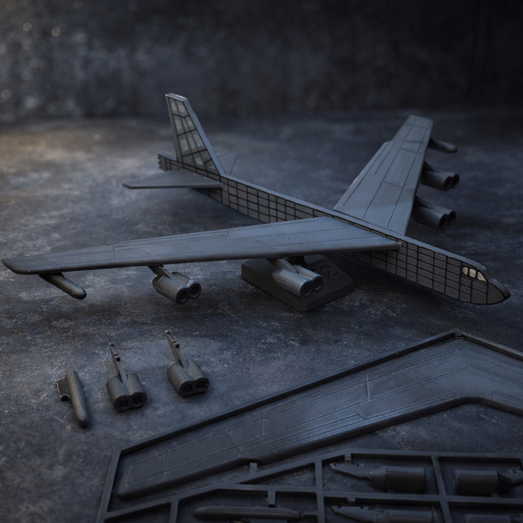 B-52 Stratofortress 3D Printed Bomber Model – Military Aircraft Desk Decor