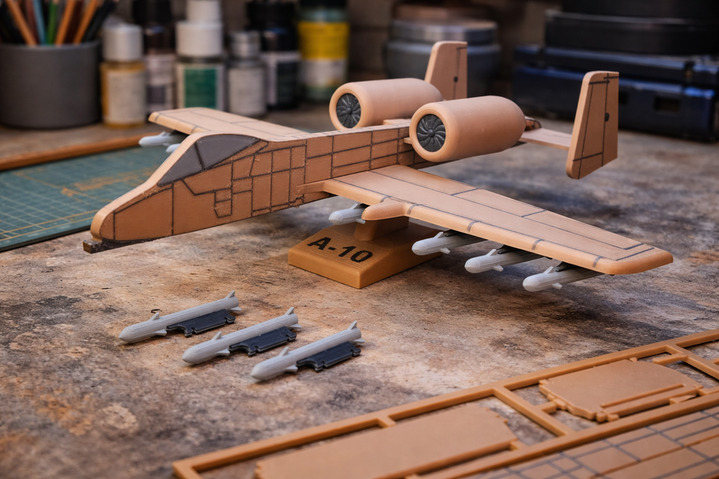 A-10 Warthog Model Kit Card – 3D Printed Aircraft Build Kit