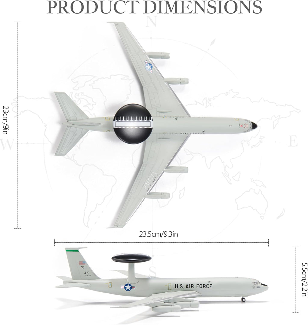 Boeing E-3 Sentry AWACS Display Model – 1:200 Scale Inspired Military Aircraft