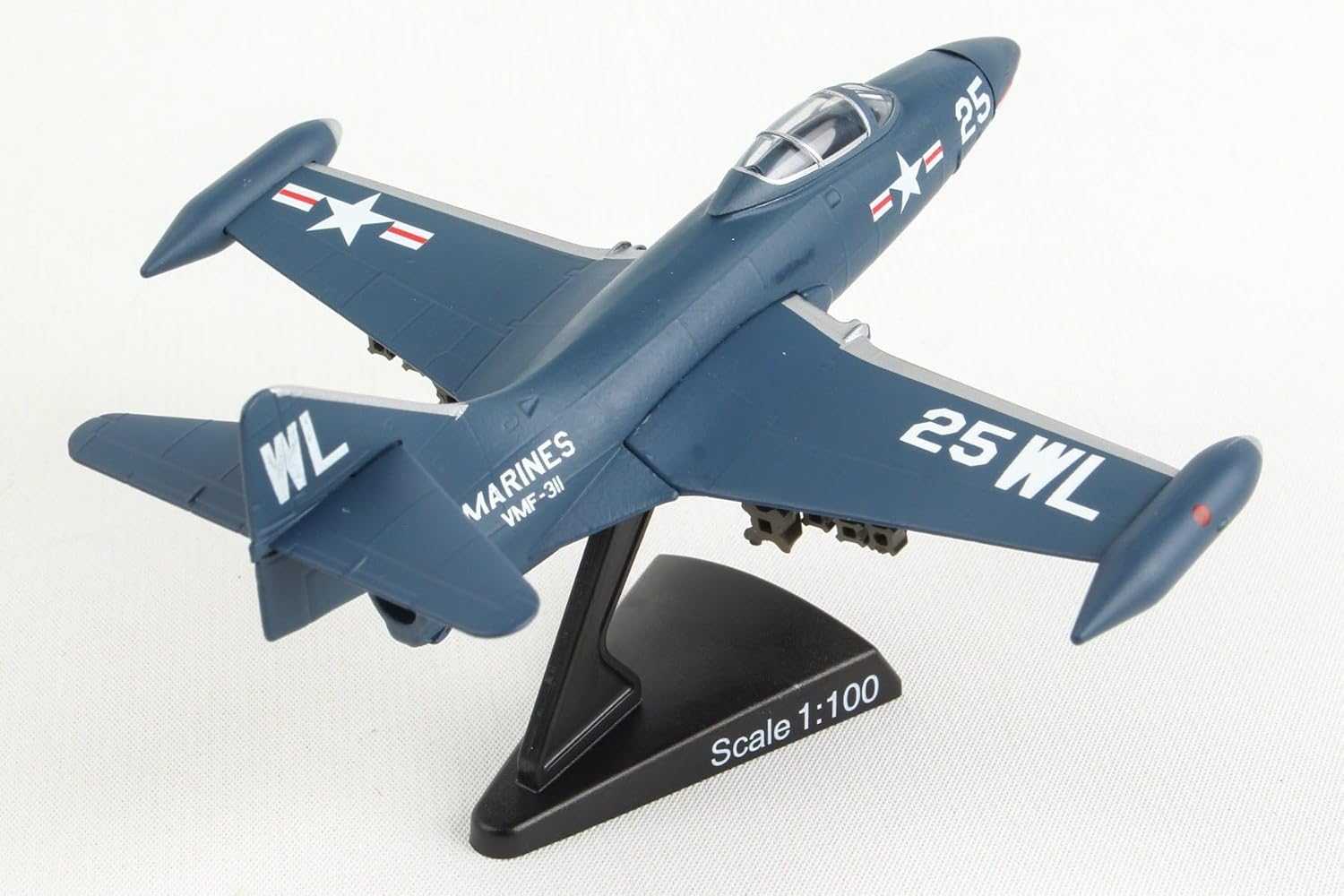 F9F Panther Jet Display Model – 1:100 Scale Korean War Navy Fighter Aircraft