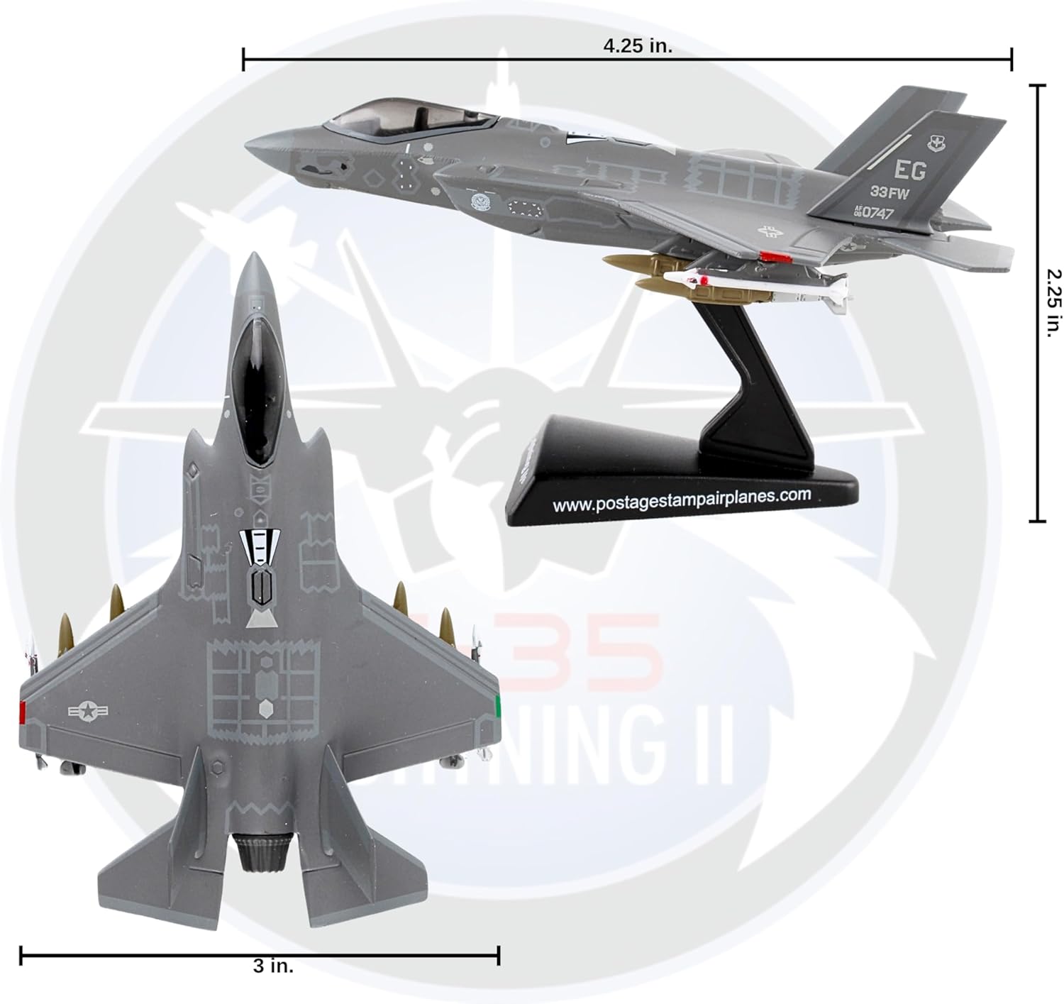F-35 Lightning II Stealth Fighter Display Model – 1:144 Scale Inspired USAF Aircraft
