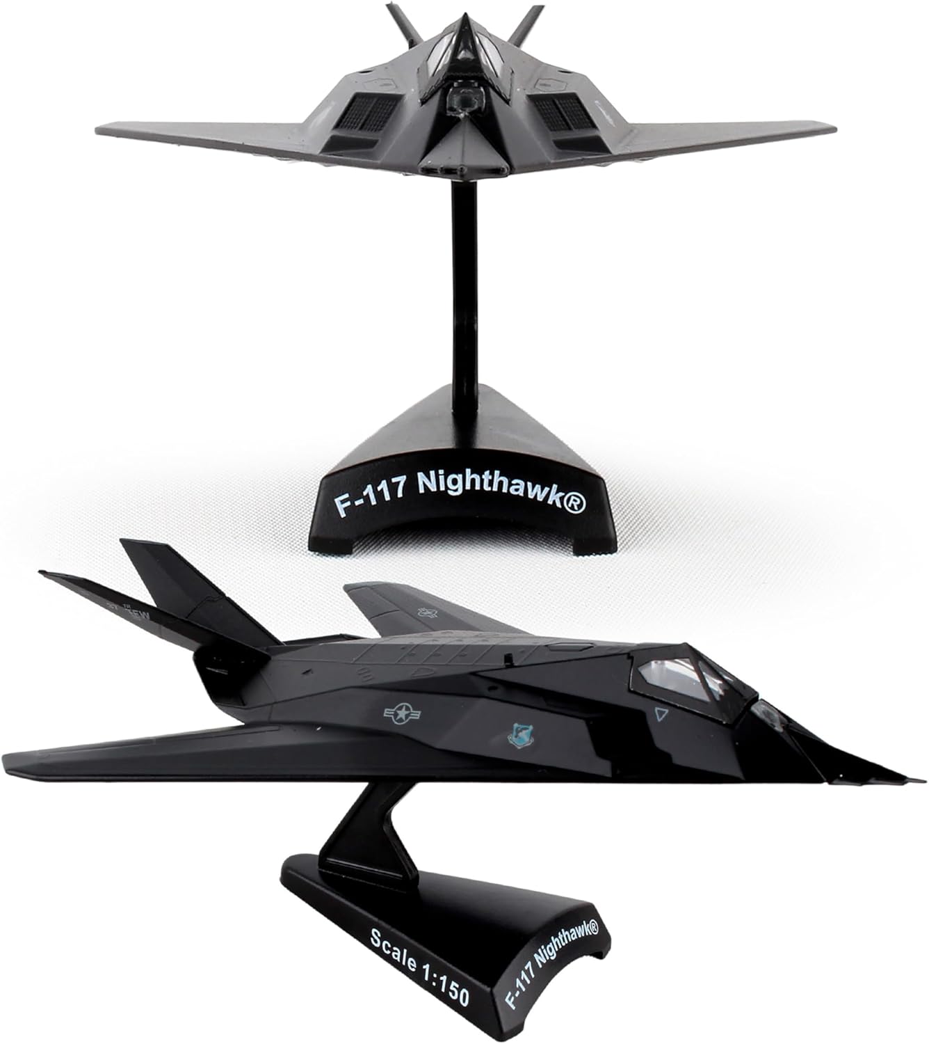 F-117 Nighthawk Stealth Aircraft Display Model – 1:150 Scale USAF Fighter Jet