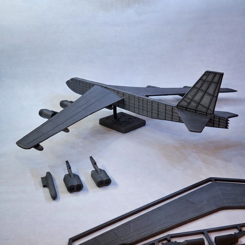 B-52 Stratofortress 3D Printed Bomber Model – Military Aircraft Desk Decor