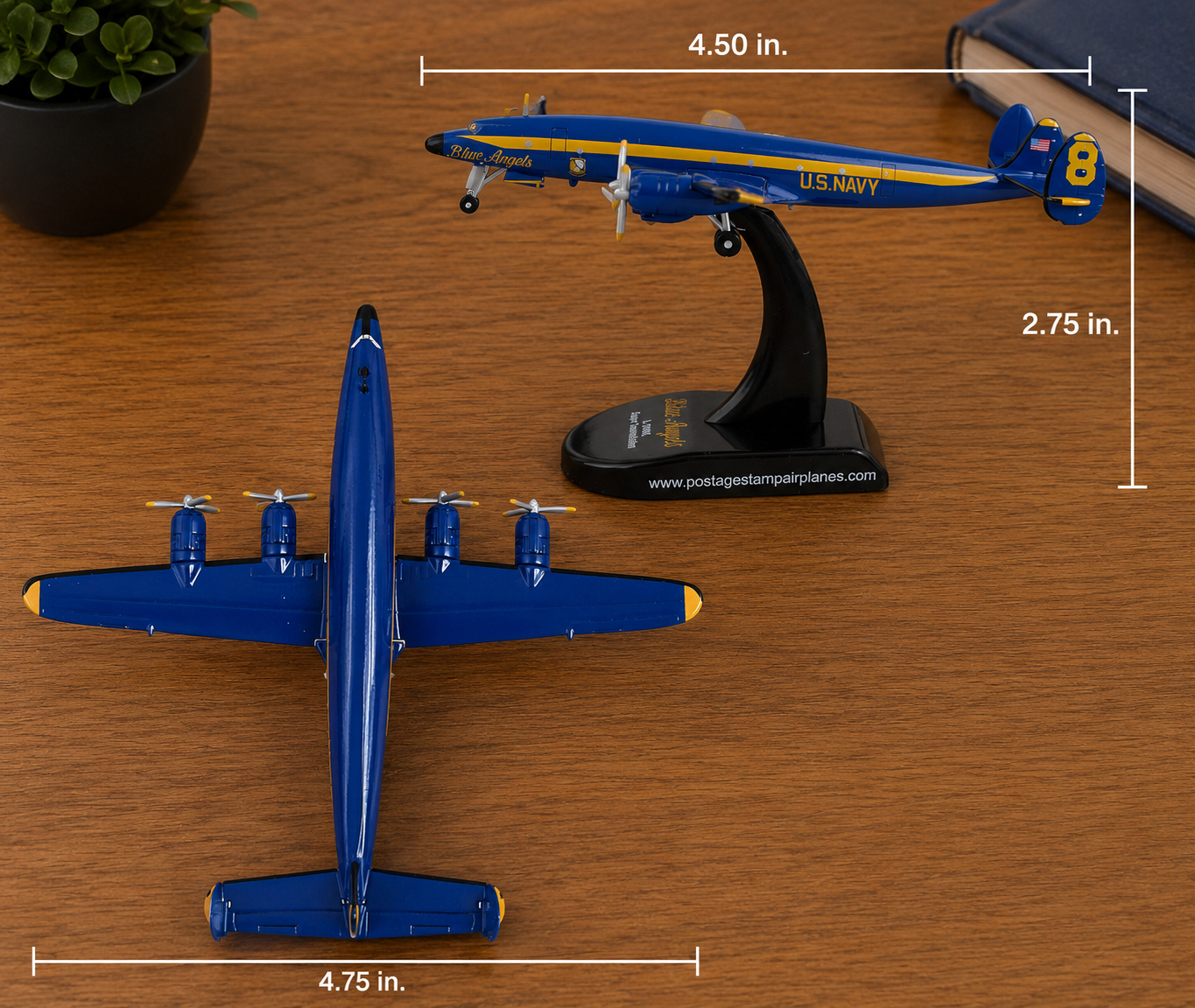 Blue Angels C-121J “Super Constellation” Die-Cast Aircraft Model – 1/300 Scale Display Plane