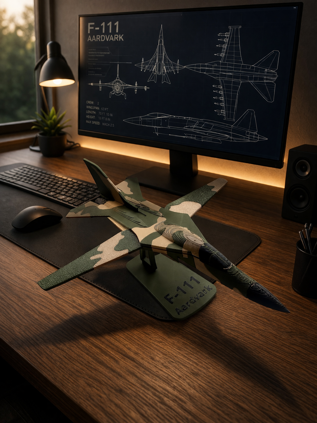 F-111 Aardvark 3D Printed Aircraft Model