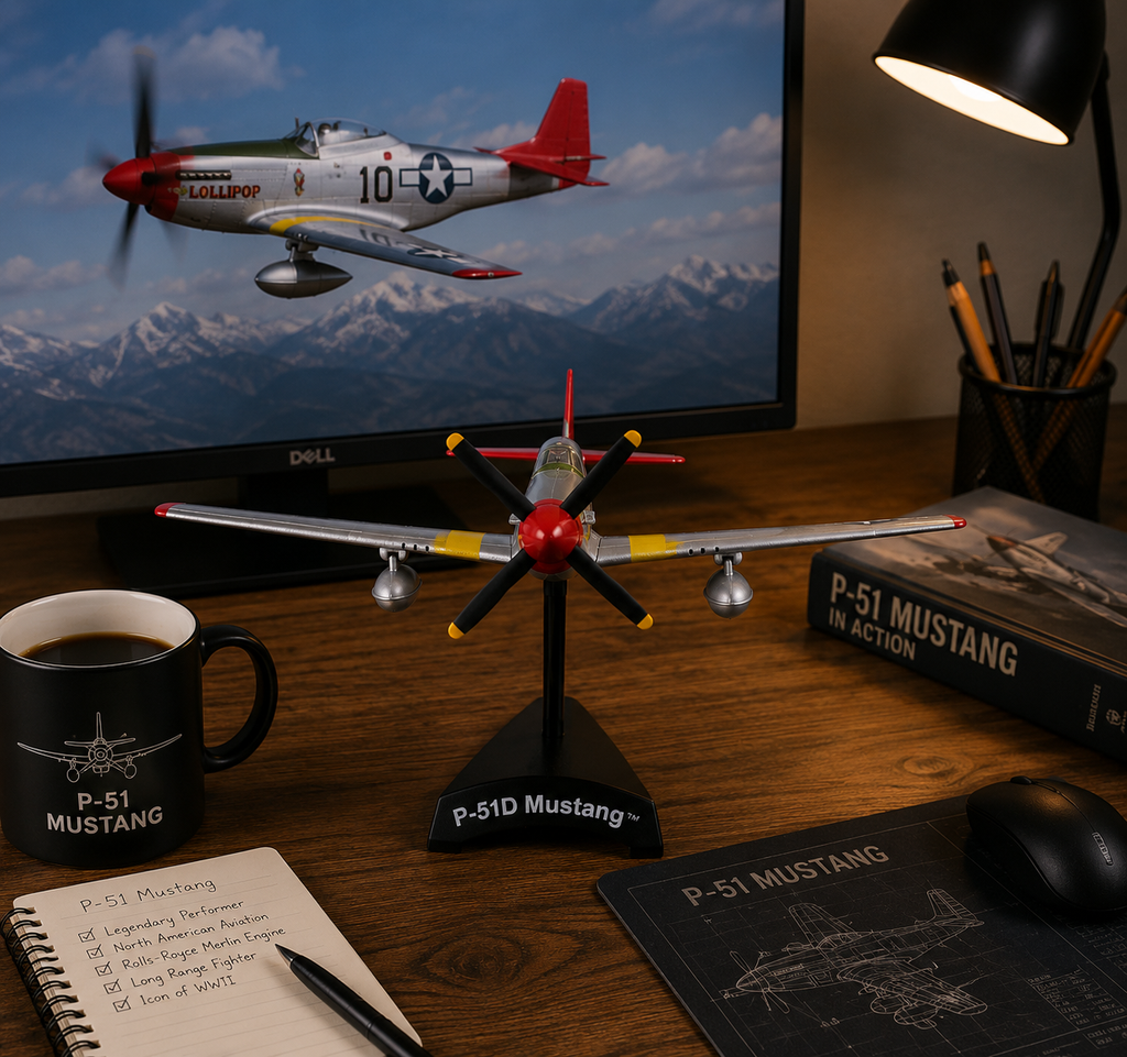 P-51D Mustang “Tuskegee Airmen” 3D Printed Model Kit – 1:100 Scale