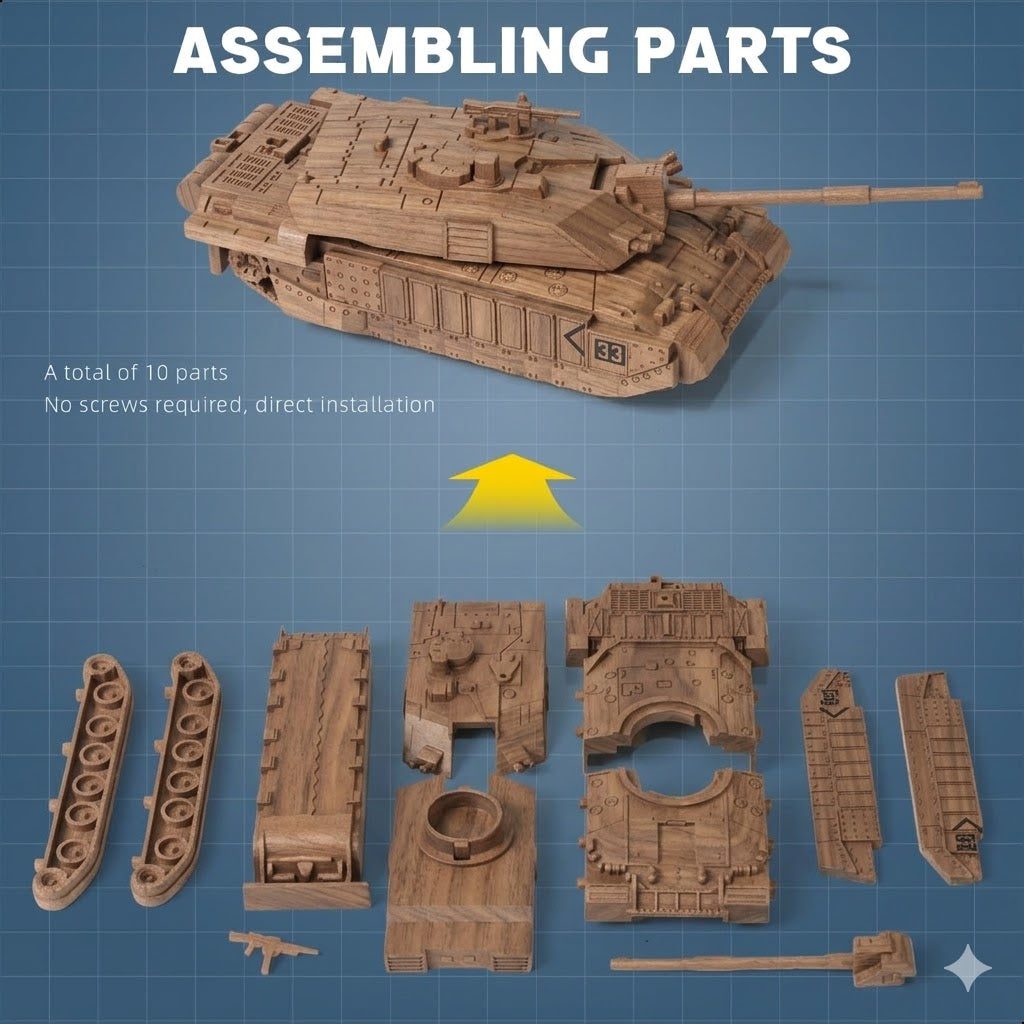 1/72 Scale Challenger 2 Military Tank Quick Build Model – 10 Piece Battle Tank Build