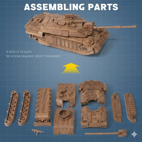 1/72 Scale Challenger 2 Military Tank Quick Build Model – 10 Piece Battle Tank Build