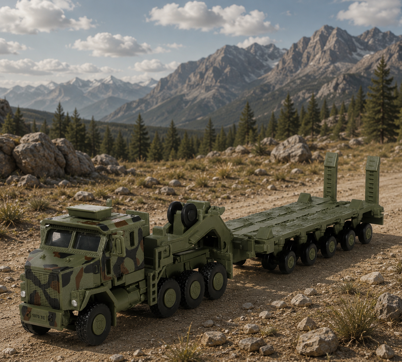 1/72 Scale M1070 Military Truck Quick Build Model – Armored Vehicle Transport Build