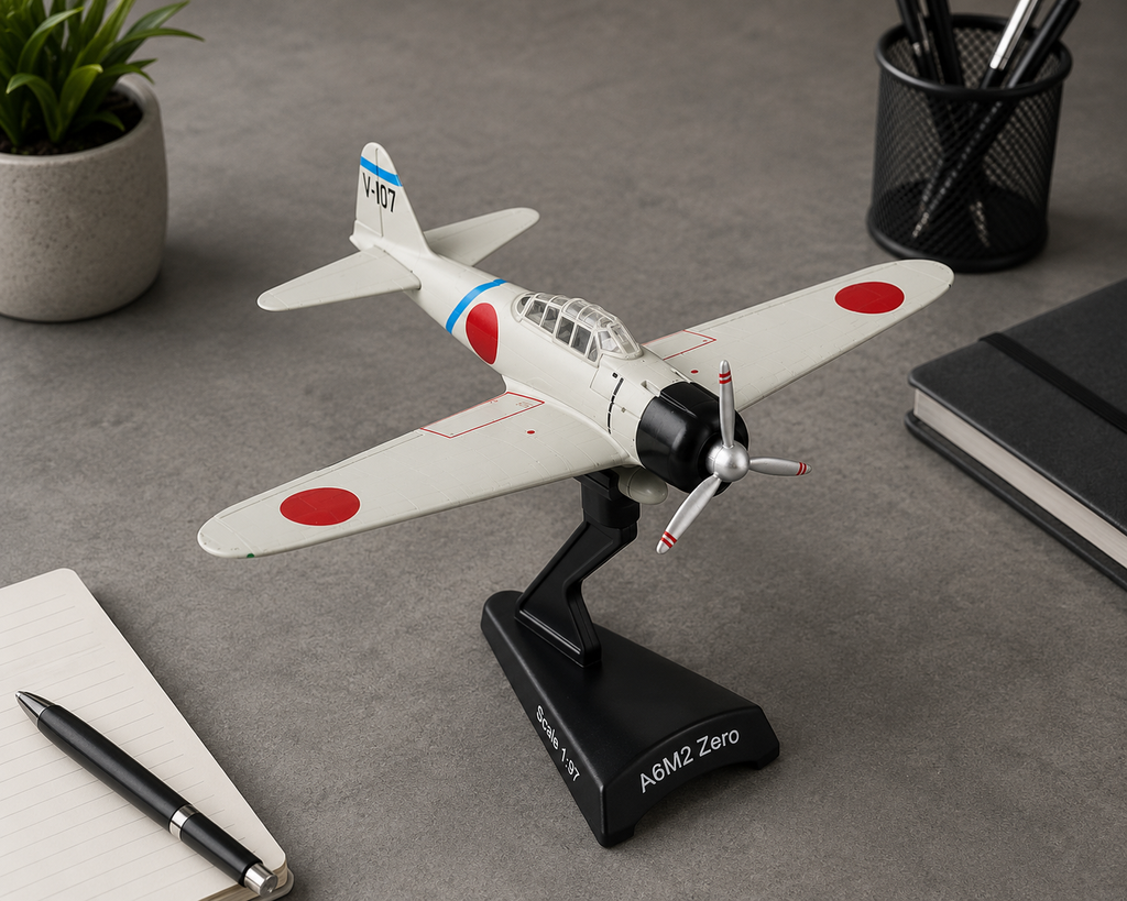 A6M2 Zero WWII Fighter Plane 3D Printed Model Kit – 1:97 Scale