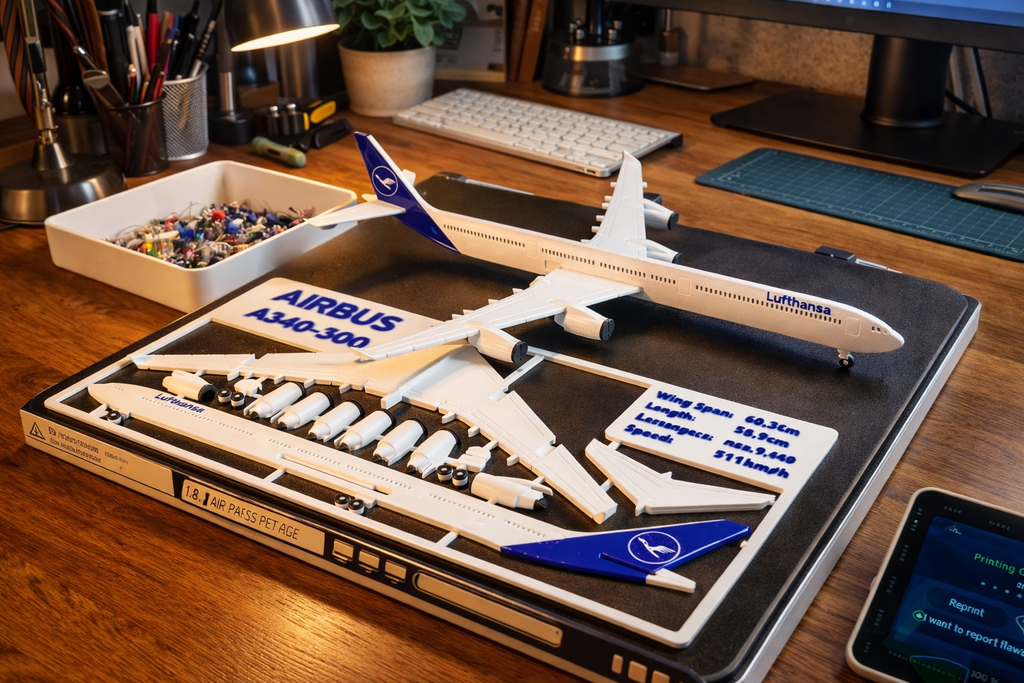 Airbus A340-300 3D Printed Model Kit